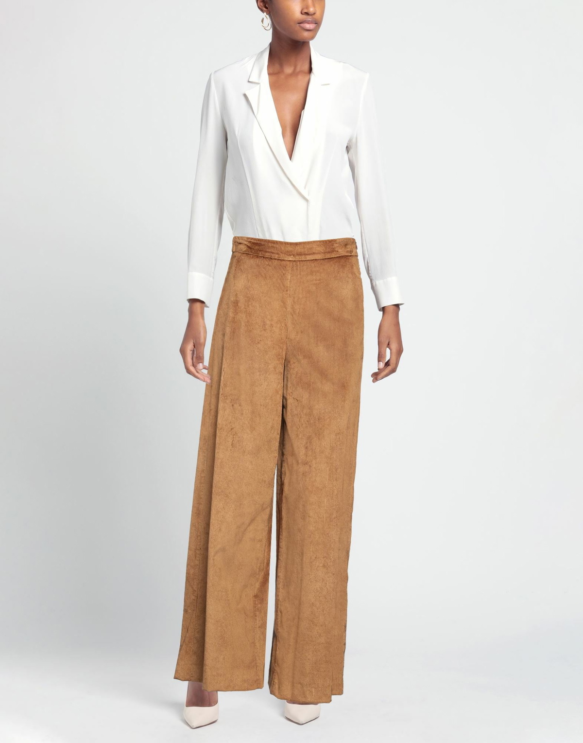 Alessia Santi Womens Pants Camel