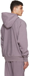 Les Tien Purple Cotton Hoodie