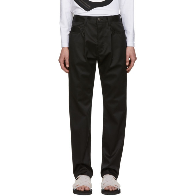 Photo: Fumito Ganryu Black Water-Resistant Tapered Trousers