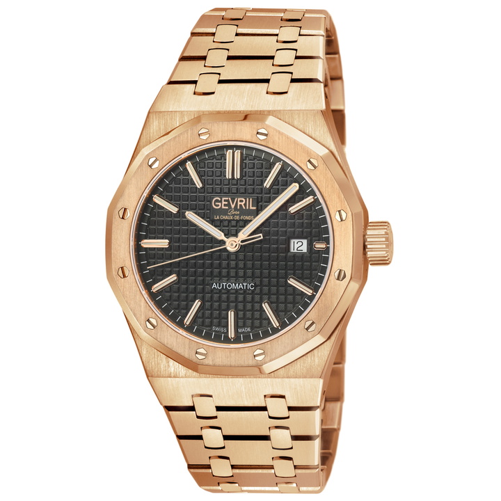 Photo: Gevril Gotham Automatic Black Dial Mens Watch 49406B