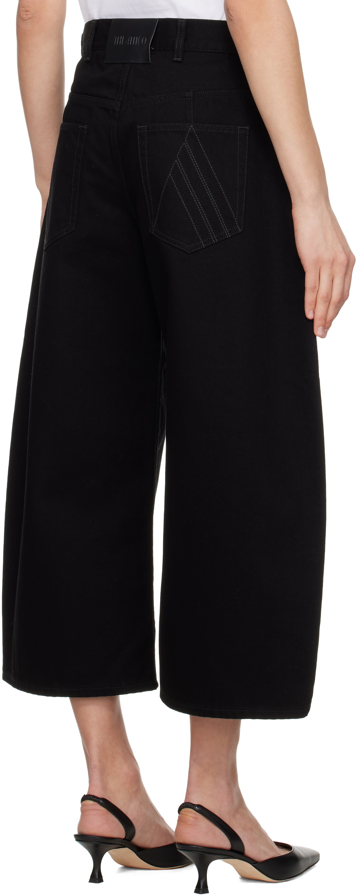 The Attico Black Long Jeans