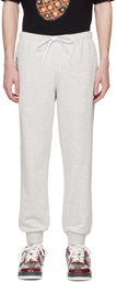AAPE by A Bathing Ape Gray Embroidered Lounge Pants