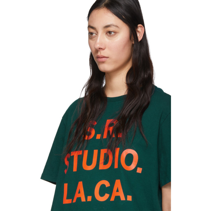 S.R. STUDIO. LA. CA. Green and Orange Vampire Sunrise T-Shirt