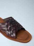 Miu Miu Woven Leather Sandals