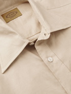 Tod's - Logo-Embroidered Linen and Cotton-Blend Shirt - Neutrals