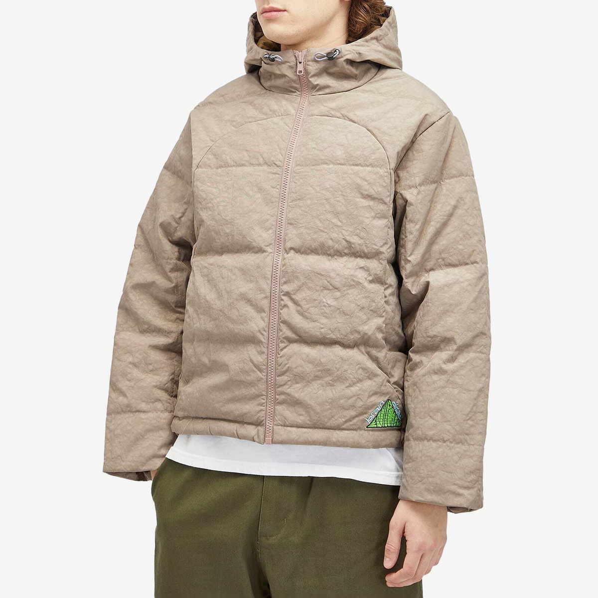 Brain Dead Men's Dimension Puffer Jacket in Tan Brain Dead