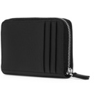 Balenciaga - Logo-Print Textured-Leather Zip-Around Wallet - Men - Black