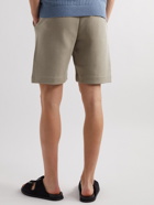 Club Monaco - Straight-Leg Cotton-Blend Jersey Drawstring Shorts - Neutrals
