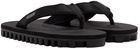 Suicoke Black Jono Flip Flops