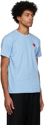 COMME des GARÇONS PLAY Blue Heart Patch T-Shirt