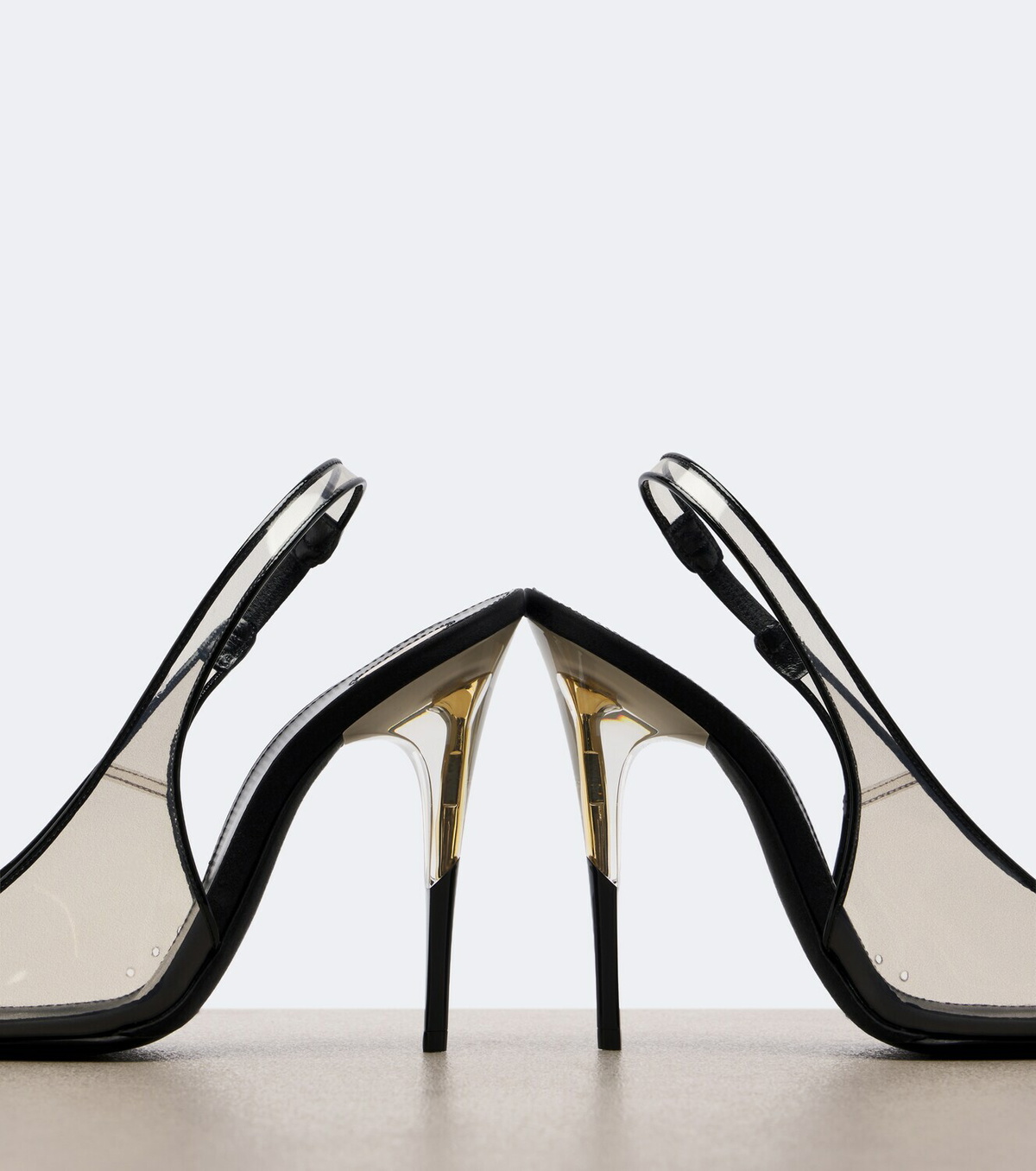 Saint Laurent Sibyl embellished TPU slingback pumps