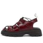MIISTA Women's Eunice Burgundy Sandal in Red