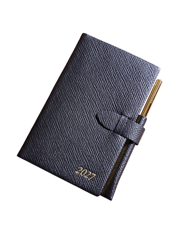 Photo: Smythson - Cross-Grain Leather Notebook - Blue