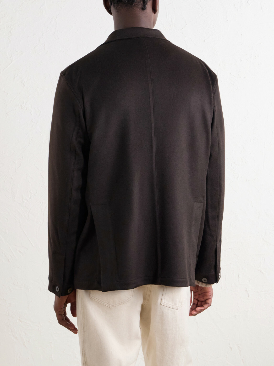 Stòffa - Woven Cashmere Blazer - Brown