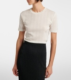The Row Etina ribbed-knit cotton T-shirt