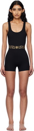 Versace Underwear Black Greca Border Jumpsuit
