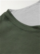Sease - Rounde Reve Reversible Wool and Cotton-Jersey T-Shirt - Green