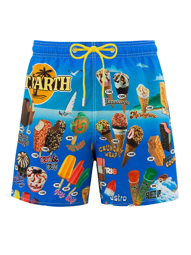 Photo: MC2 Saint Barth Man Mid-length Gustavia Swim-shorts With Ice Creams Placed Print