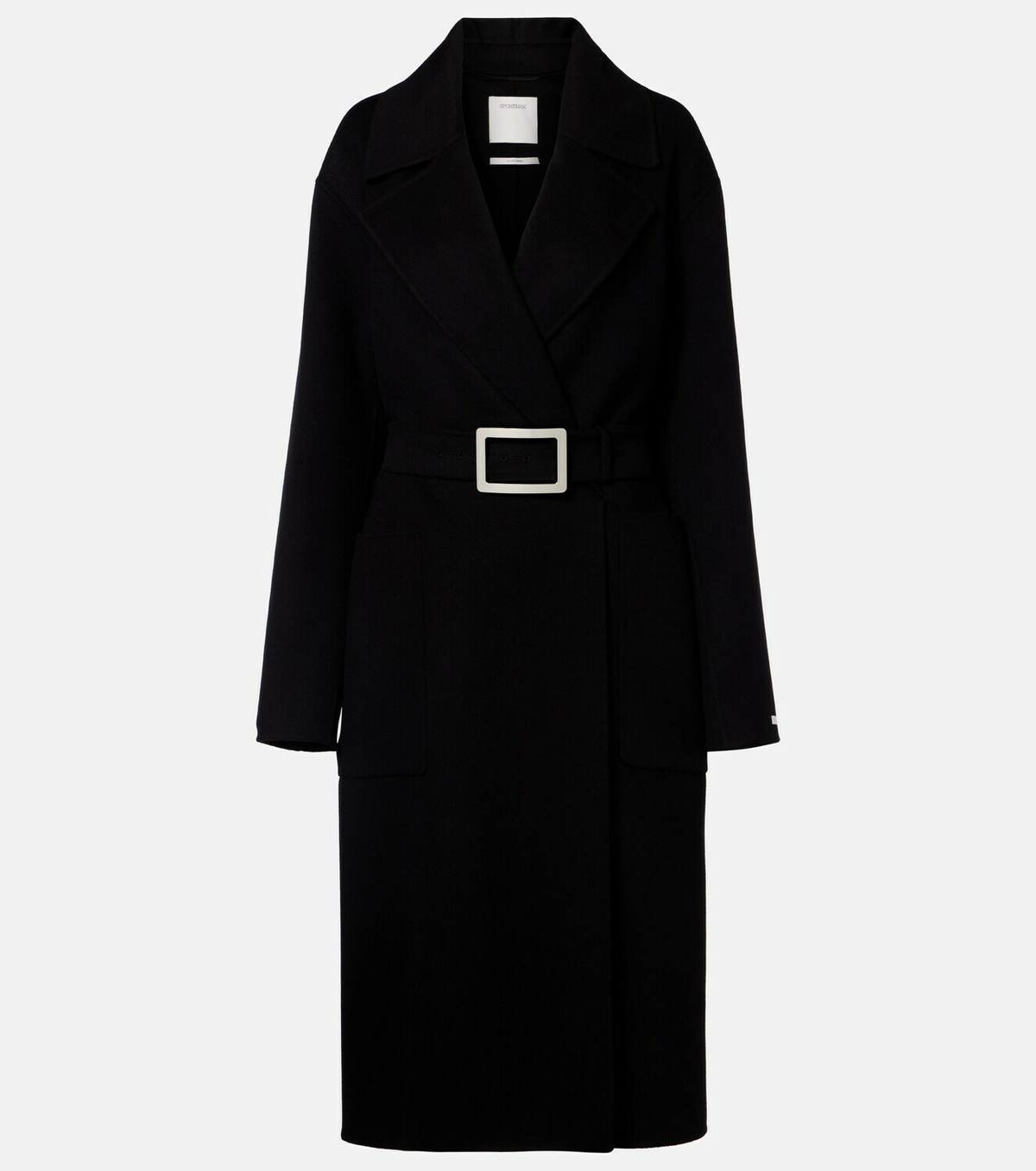 Sportmax Belted virgin wool wrap coat