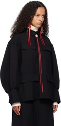 AO Yes Black Gathered Jacket