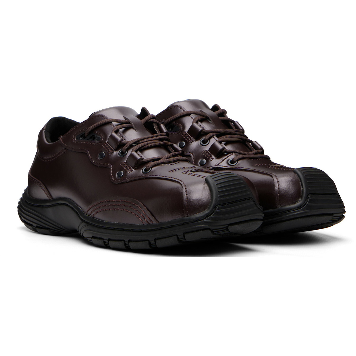 Dr. Martens Burgundy Aurix Satin Finish Leather 5I Sneakers