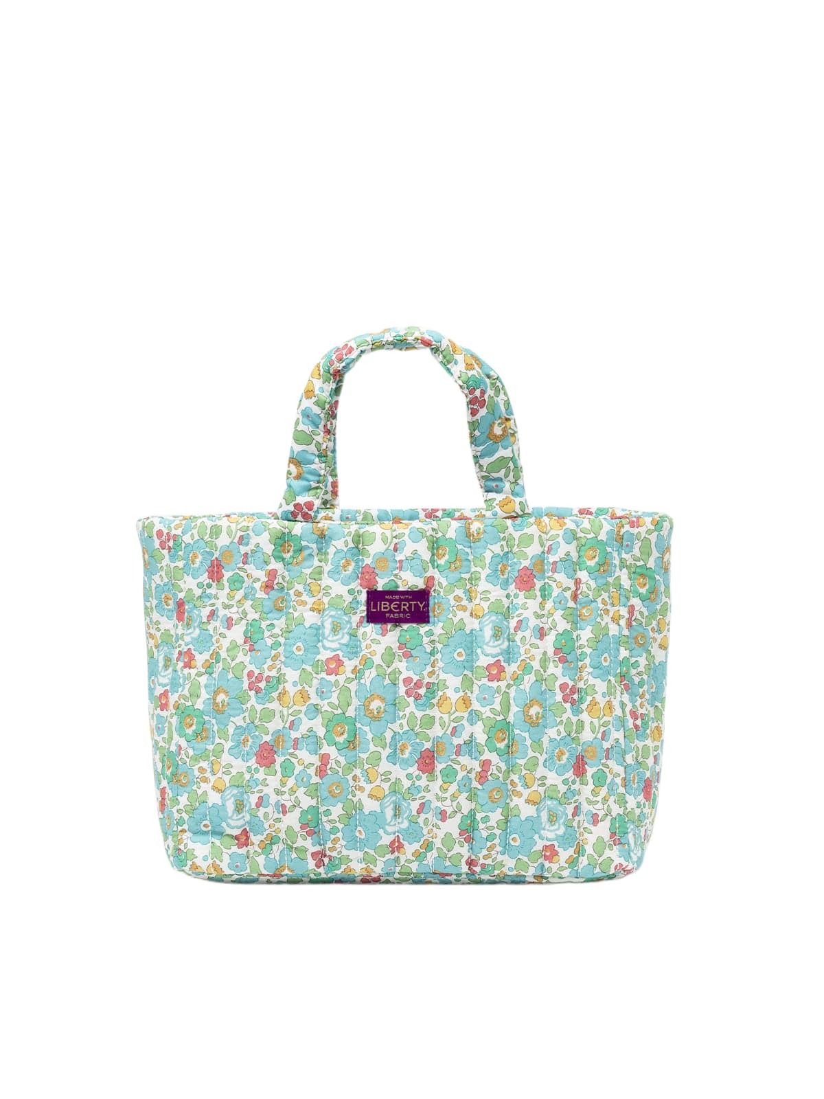 MC2 Saint Barth Betsy Quilted Soft Tote Mid Bag | Made With Liberty Fabric