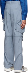 Kenzo Blue Cotton Cargo Pants