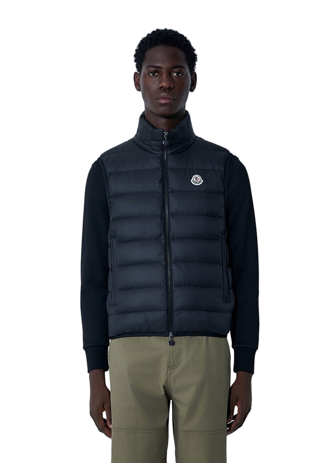 MONCLER 23AW ALMAZ GILET サイズ0 MONCLER Almaz Logo-Appliquéd Two-Tone Quilted Shell Down Gilet for