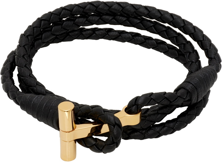 Photo: TOM FORD Braided Leather T Bracelet