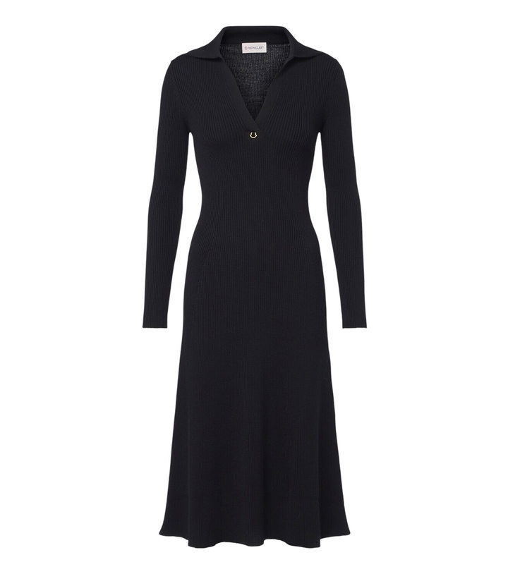 Photo: Moncler Ribbed-knit midi dress