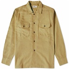 Universal Works Men's Soft Flannel Utility Overshirt in Olive