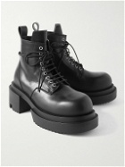 Rick Owens - Low Army Bogun Platform Leather Boots - Black