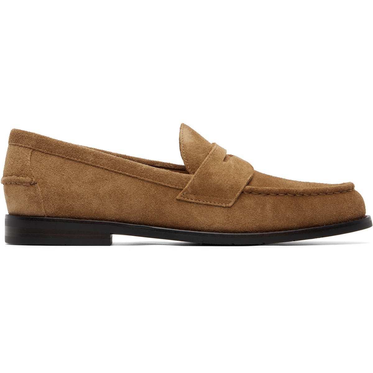 Polo Ralph Lauren Tan Alston Suede Penny Loafers