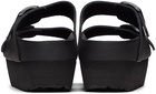 Birkenstock Black Papillio Leather Narrow Arizona Platform Sandals