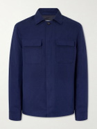 Eleventy - Lyocell and Linen-Blend Shirt - Blue