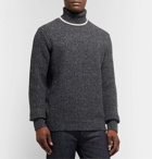 Alex Mill - Contrast-Tipped Ribbed Merino Wool-Blend Rollneck Sweater - Charcoal