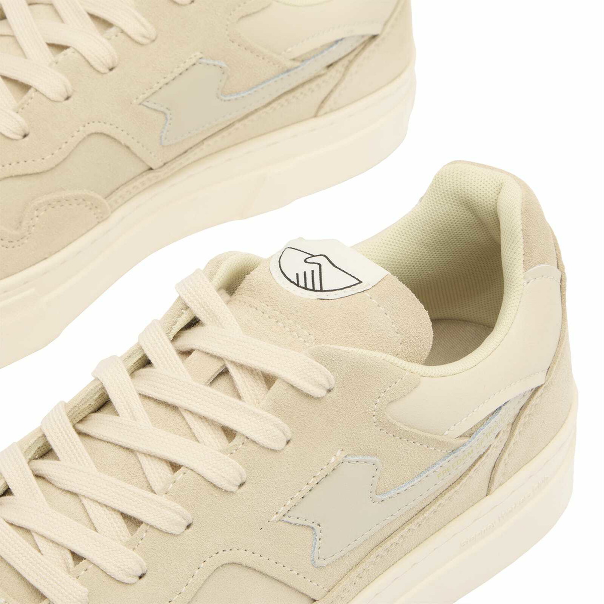 Stepney Workers Club Men's Pearl II S-Strike Suede Sneaker in Oat Putty