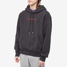 Air Jordan Men's Wordmark Fleece Hoody in Black/Gym Red