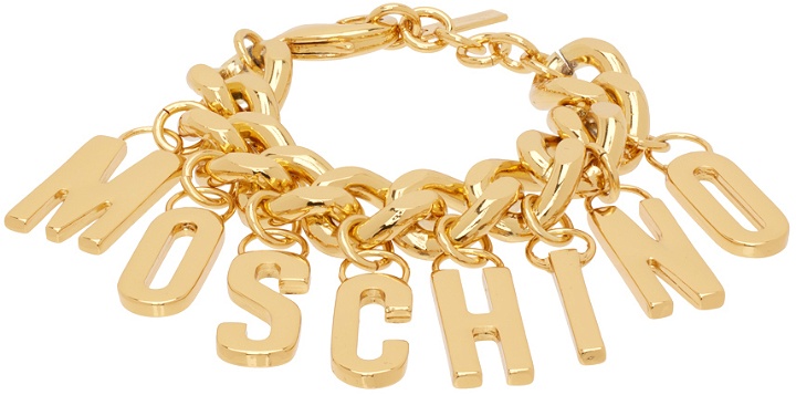 Photo: Moschino Gold Lettering Charm Bracelet