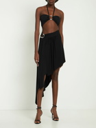 ALEXANDRE VAUTHIER - Halter Neck Jersey Bandeau Top W/ Ring