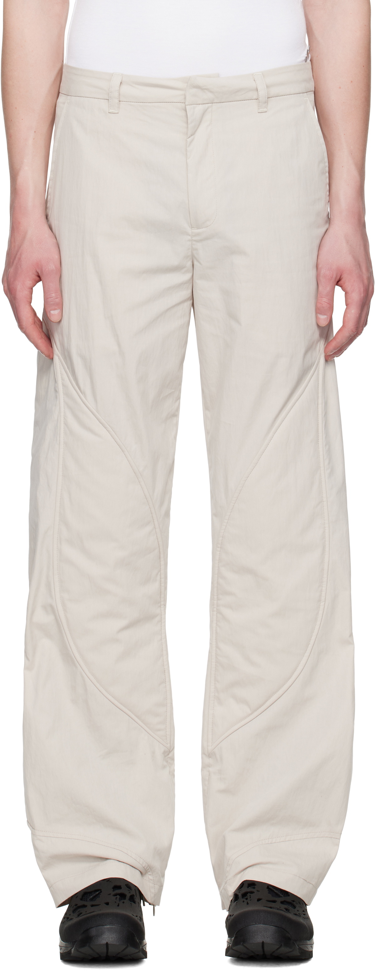 HELIOT EMIL Beige Concordance Puffed Cargo Pants Heliot Emil