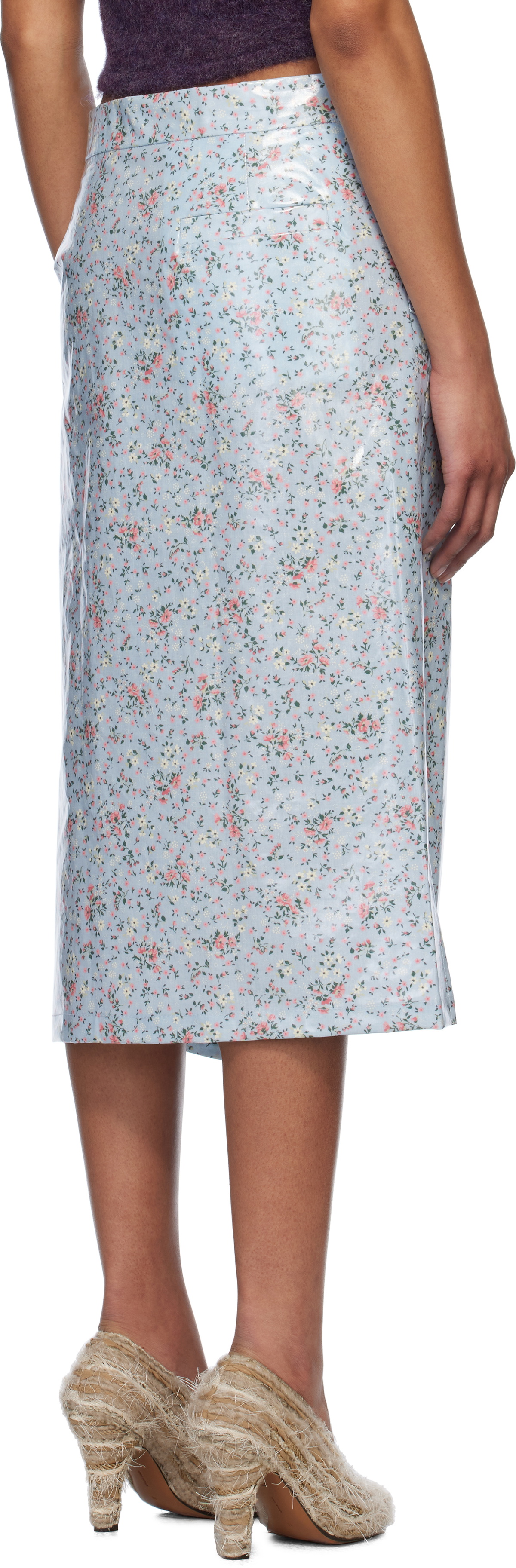 Bless Blue SMLXL Rain Skirt Midi Skirt
