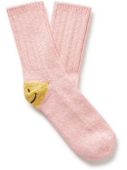 KAPITAL - Intarsia Cotton-Blend Socks - Pink