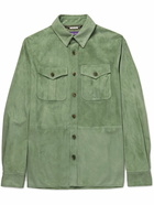 Ralph Lauren Purple label - Barron Suede Overshirt - Green