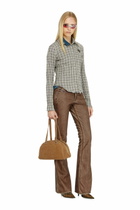 Diesel Check shirt with seersucker effect - Shirts Womens in Grey