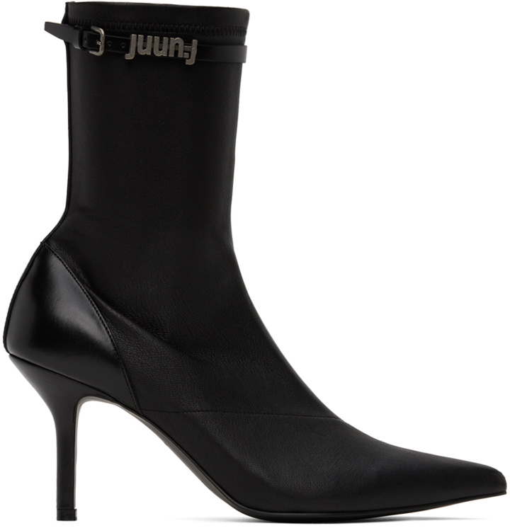 Photo: Juun.J Black Pointed Ankle Boots