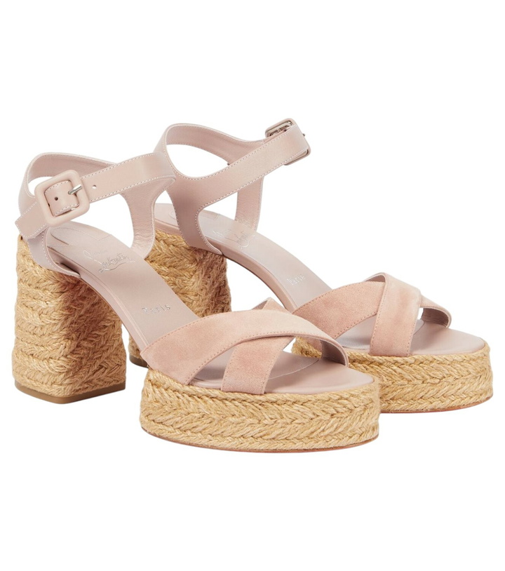 Photo: Christian Louboutin Calakala 70 suede and leather espadrilles