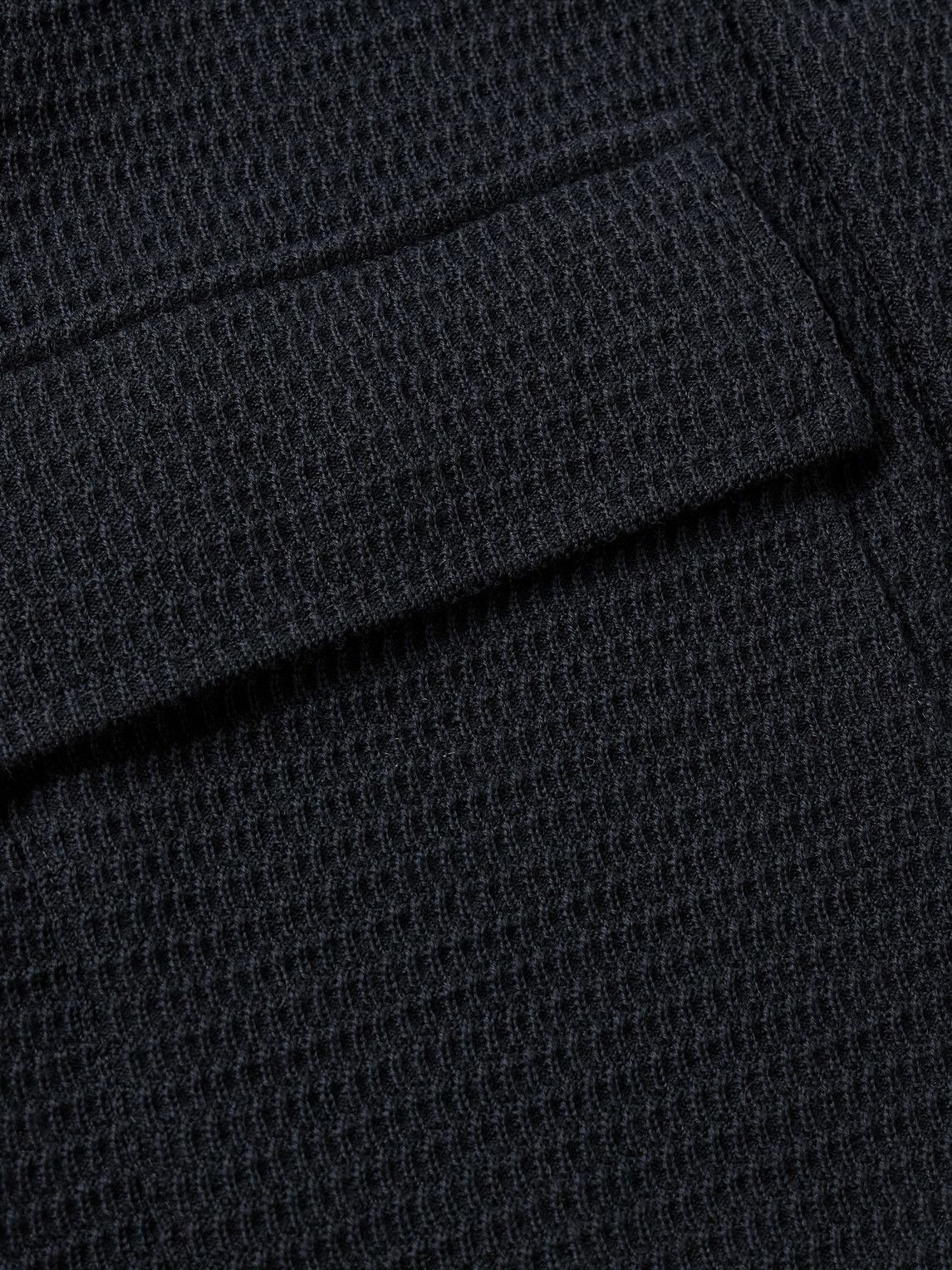 S.N.S Herning - Radial Textured Virgin Wool Jacket - Blue