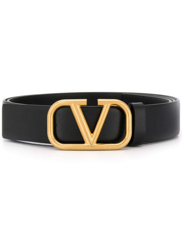 Photo: VALENTINO GARAVANI - Vlogo Signature Leather Belt