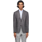 Ermenegildo Zegna Black and White Micro Check Blazer